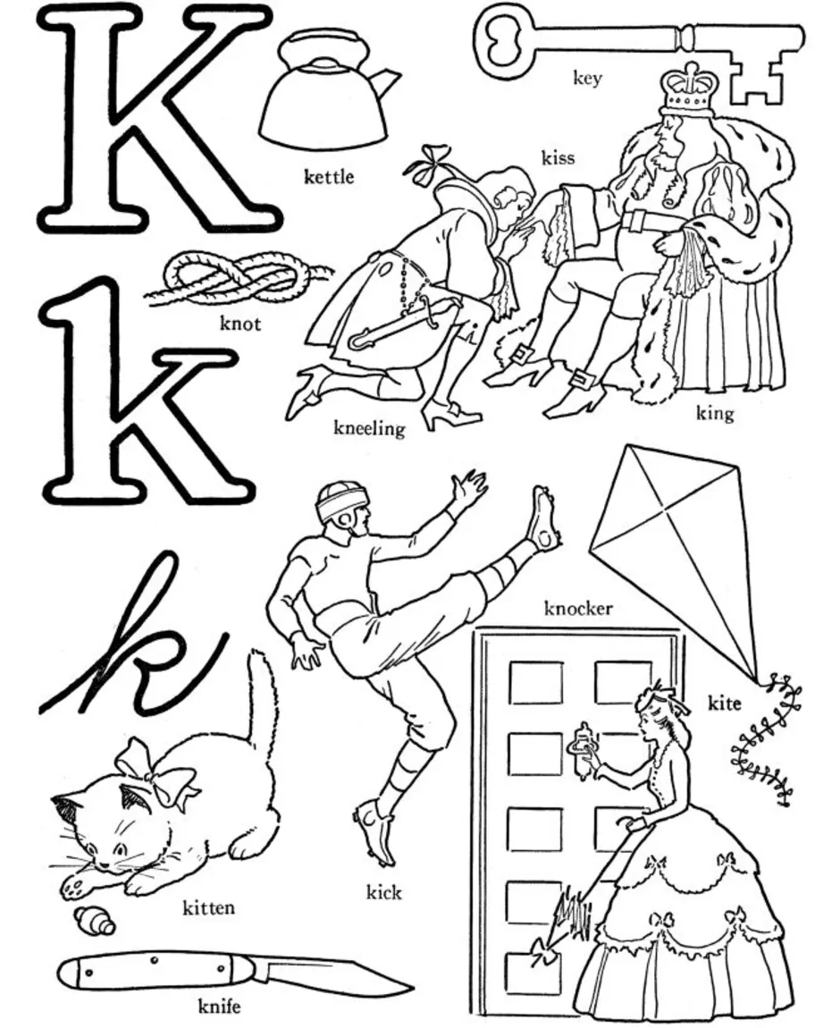 Рисунок на букву k. Слова на букву k на английском языке. Слова на букву k на английском для детей. Английские слова на буквуkдля детей. Английская буква k упражнения.