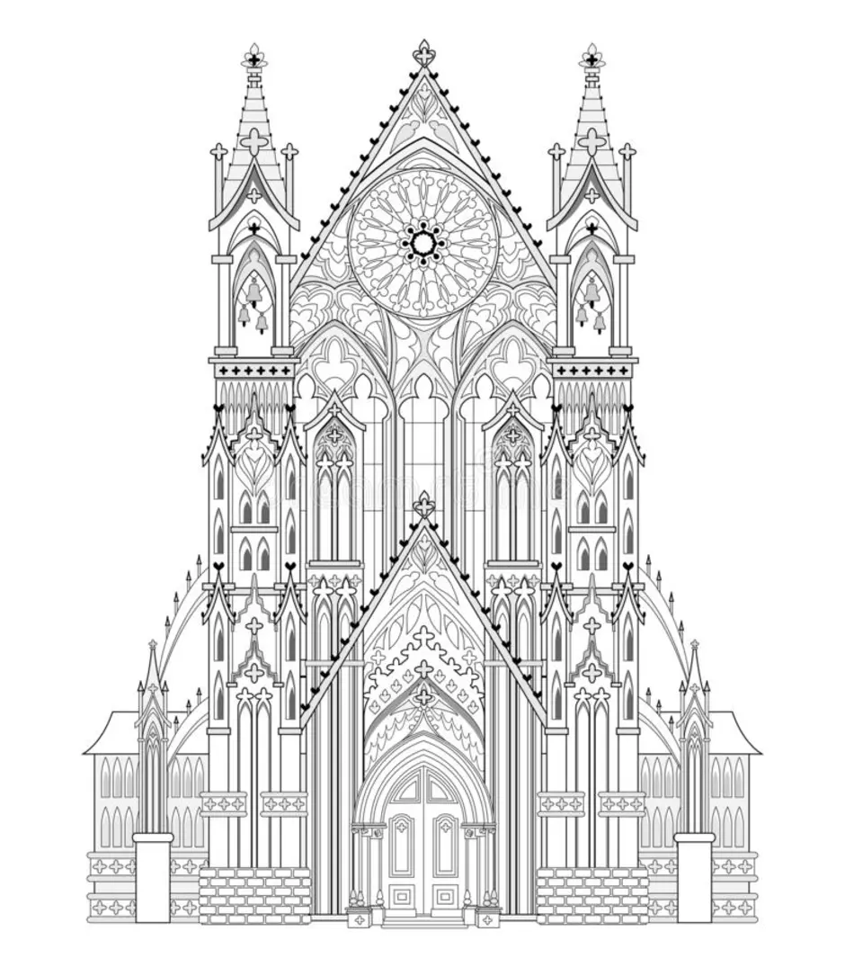 Замок в готическом стиле рисунок 7 класс