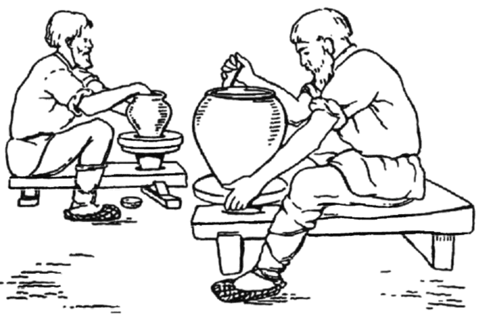 Занятие ремеслами. Гончарный круг в древней Руси. Ручной Гончарный круг древней Руси. Ножной Гончарный круг древней Руси. Гончарное дело древних славян.