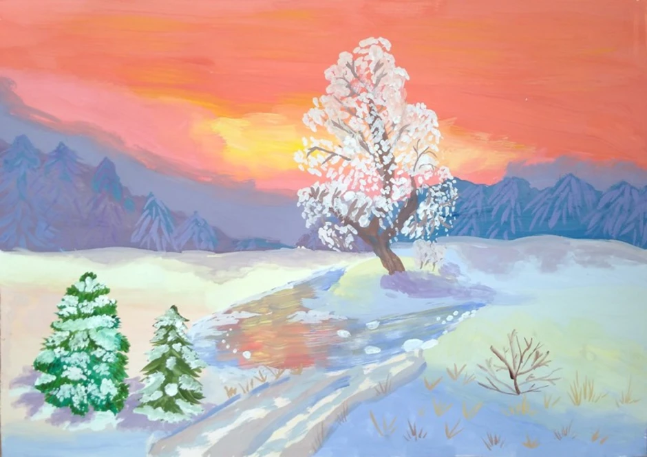 Зимний пейзаж класс. Зимний пейзаж для детей. Рисование зимний пейзаж. Зимний пейзаж легкий. Красивые зимние пейзажи для рисования.
