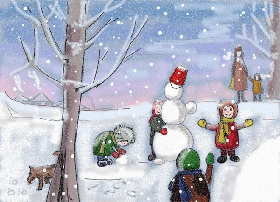 Раскраска зимняя прогулка Изображения – скачать бесплатно на Freepik