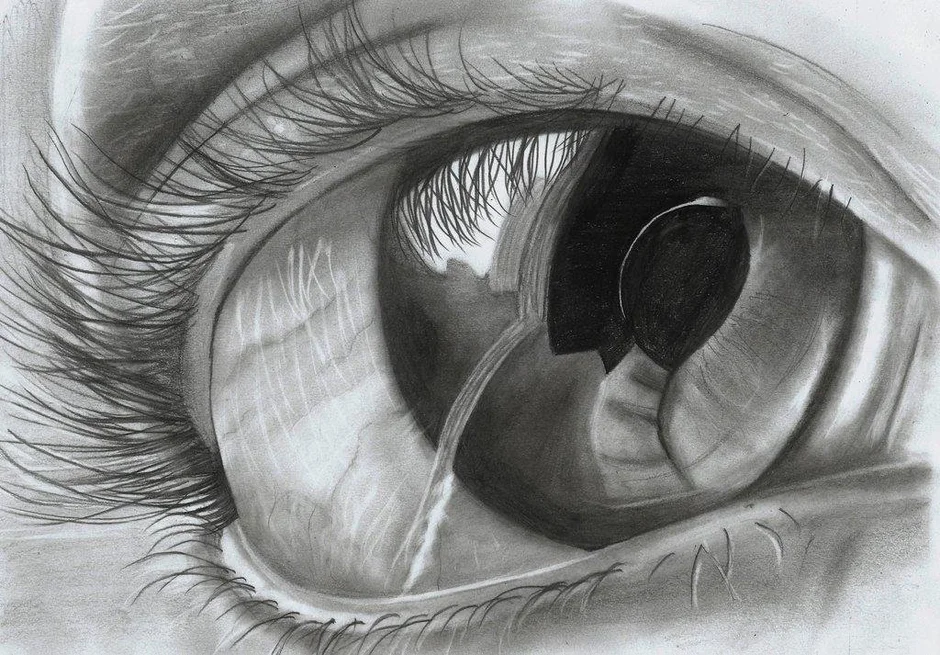 Глаза рисунок карандашом