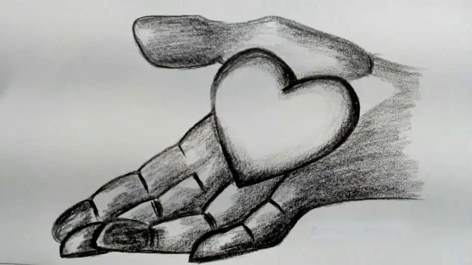 Красивые рисунки карандашом про любовь
