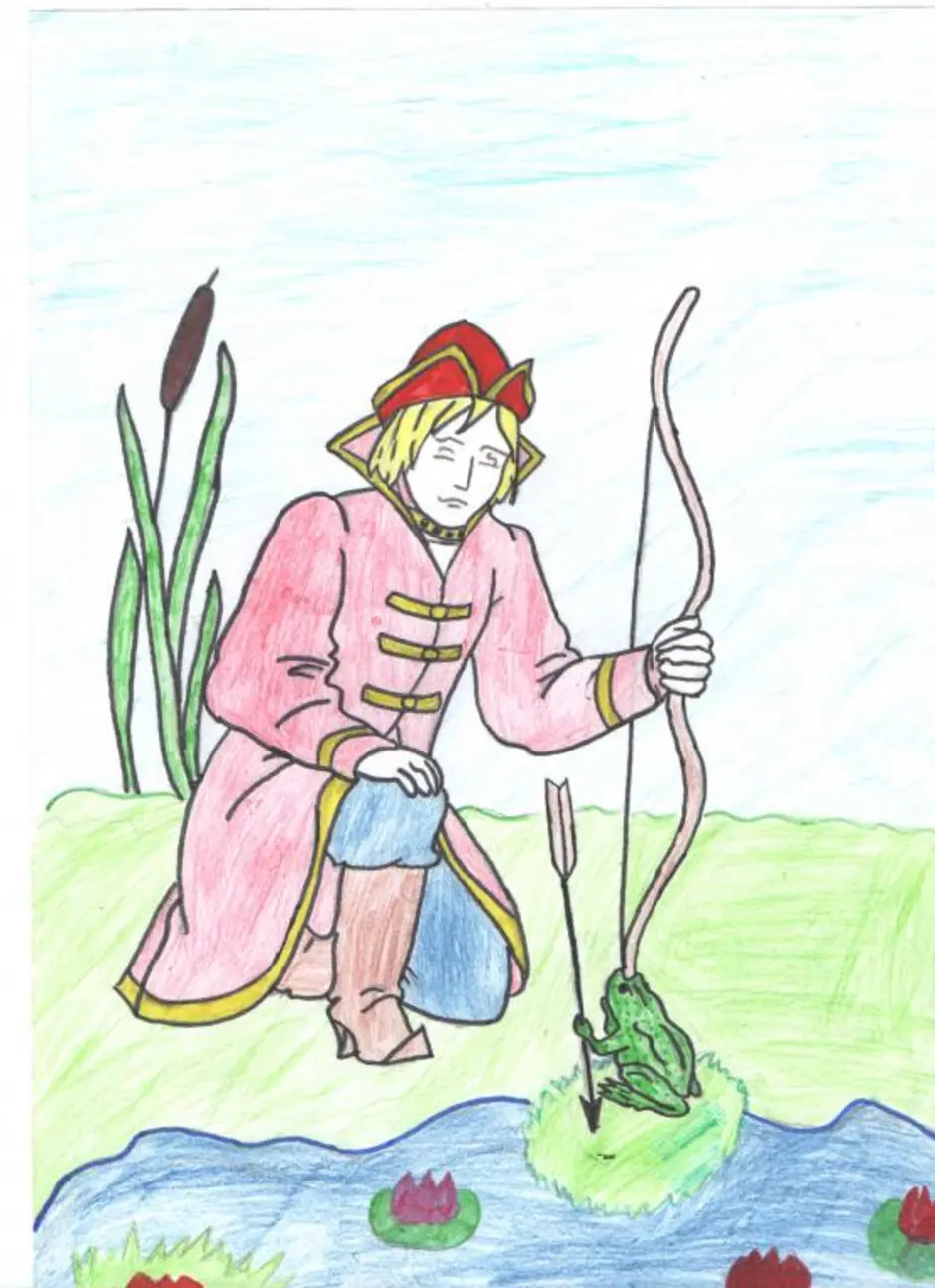 Рисунок иллюстрация к сказке Царевна лягушка