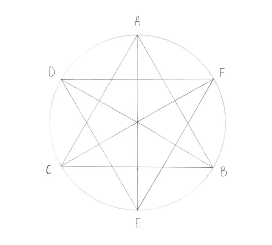 Нарисовать звезду карандашом и линейкой