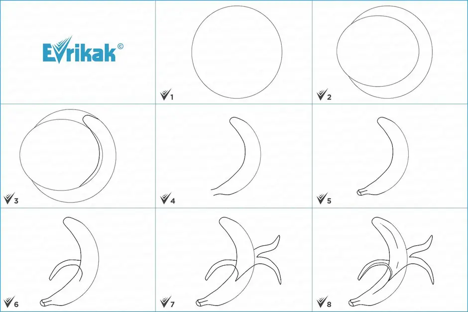 Как правильно нарисовать банан