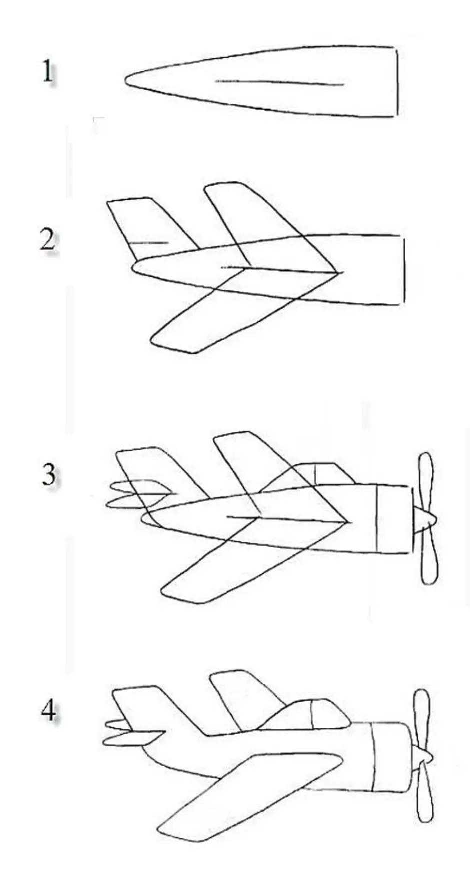 Как нарисовать самолет 1 класс