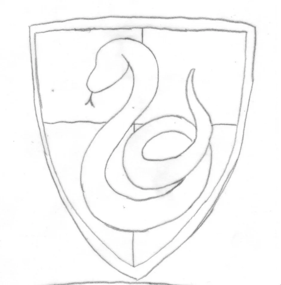 Как нарисовать герб поэтапно. Герб лёгкий рисунок. Герб со змеей. Гербы лёгкие для срисовки. Герб карандашом.