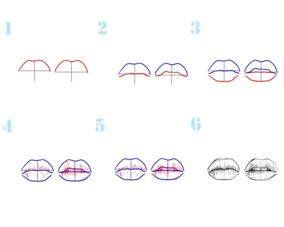 Как легко научиться рисовать губы