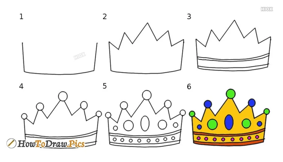 Корона нарисовать. Корона пошагово. Этапы рисования короны. Корона пошагово рисунок. Как нарисовать корону пошагово.