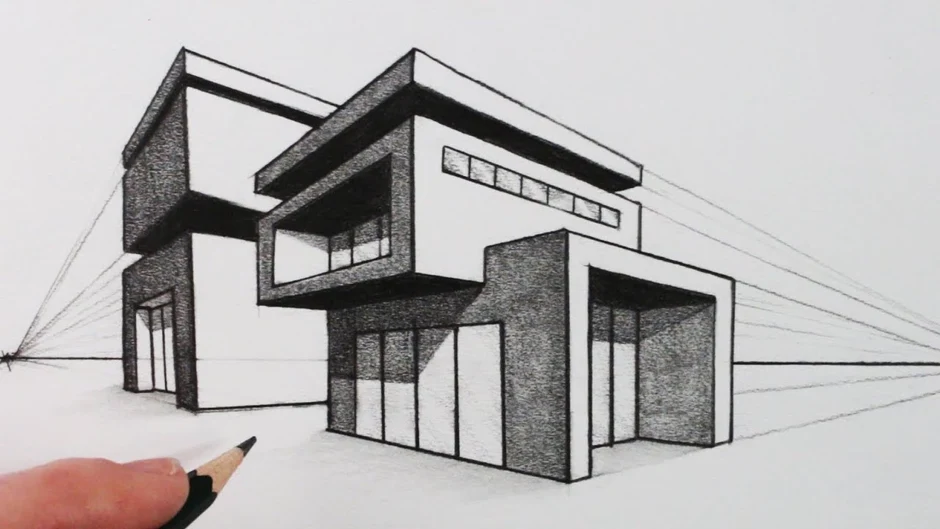 Рисунок карандашом архитектура