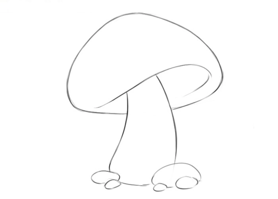 Грибы поэтапно. Рисование грибов белый гриб мухомор. Гриб карандашом для детей. Легкий рисунок грибочка. Грибы для срисовки карандашом.