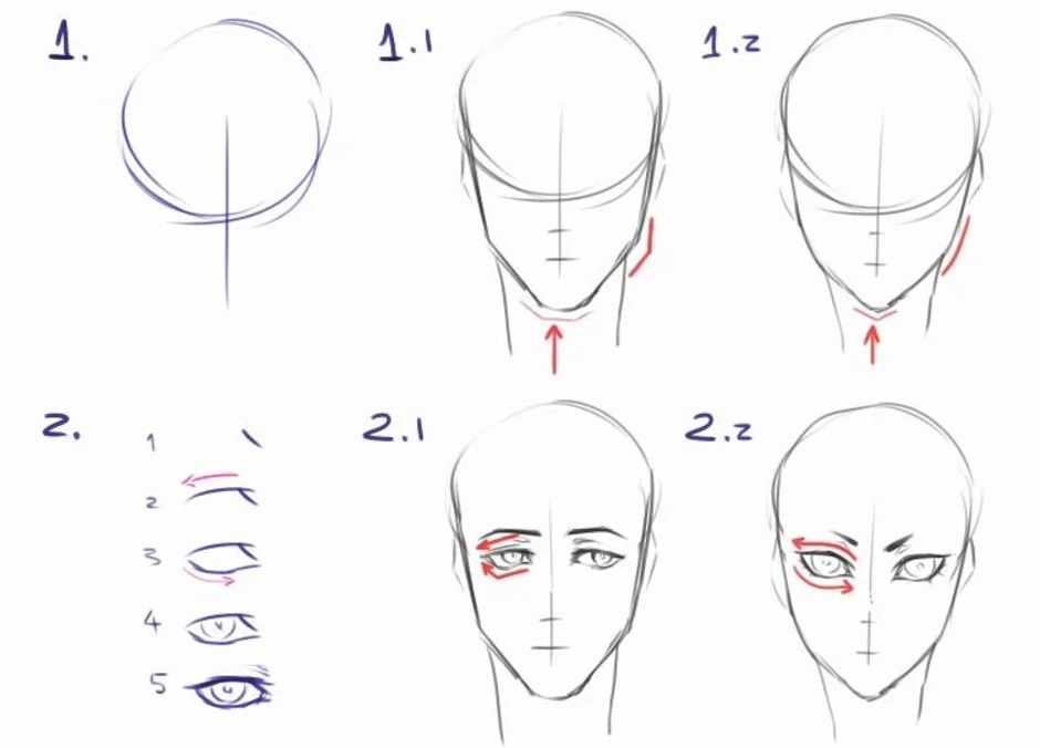 Как Рисовать Голову В Стиле Аниме