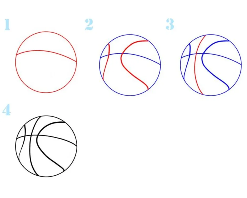 Как нарисовать баскетбольный мячик