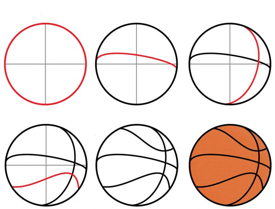 Как рисовать футбольный мяч поэтапно