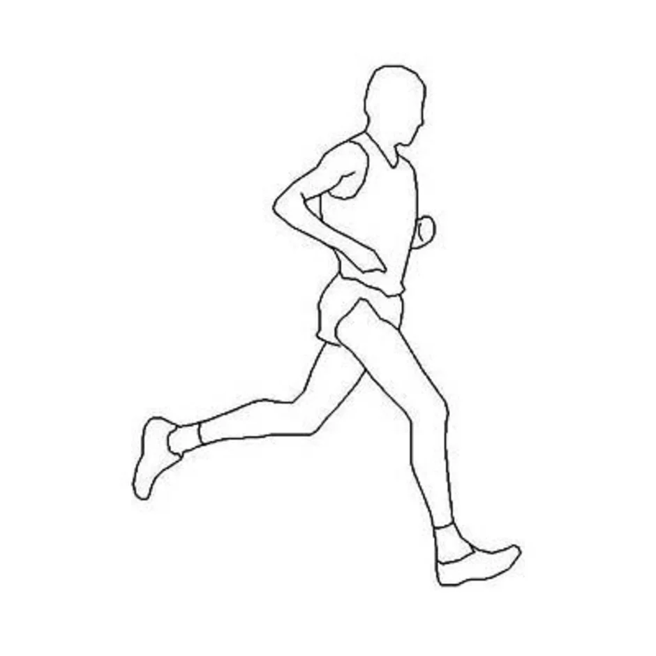 Спортсмен в движении рисунок. Человек в движении. Рисунок спортсмена в движении. Бегущий человек карандашом. Фигура спортсмена в движении.