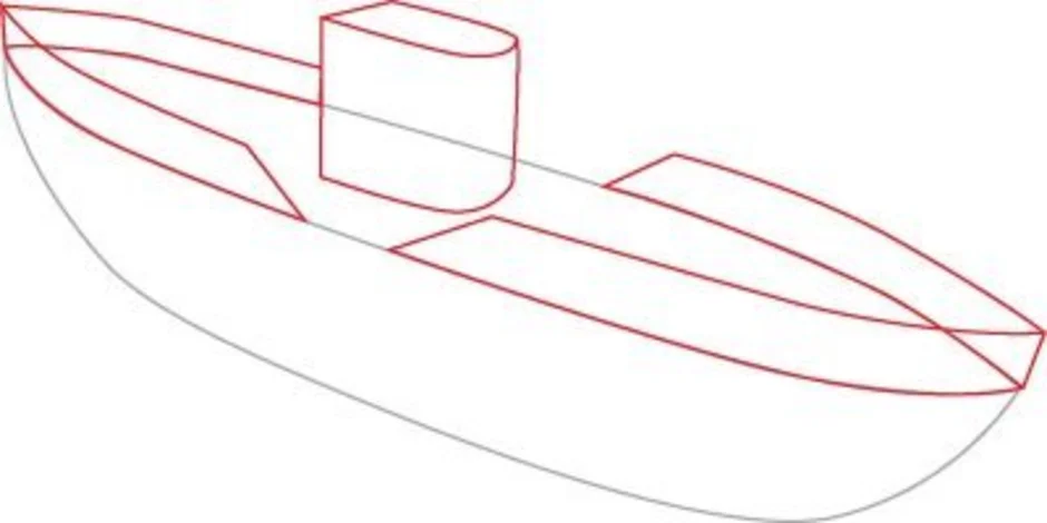 Как рисовать военную лодку
