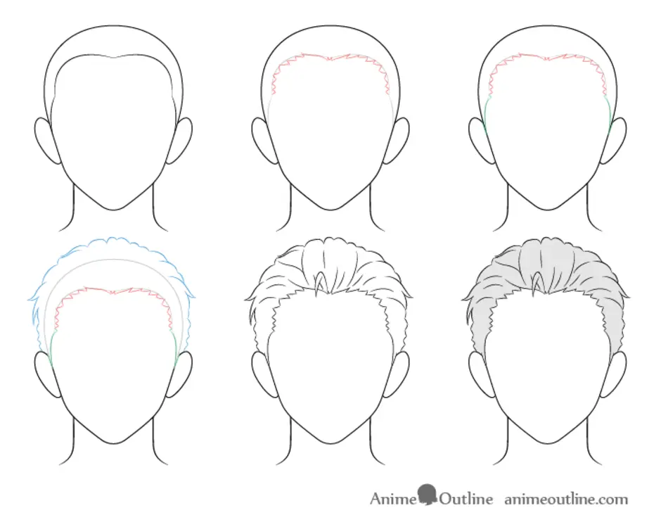 Как нарисовать волосы для мальчика