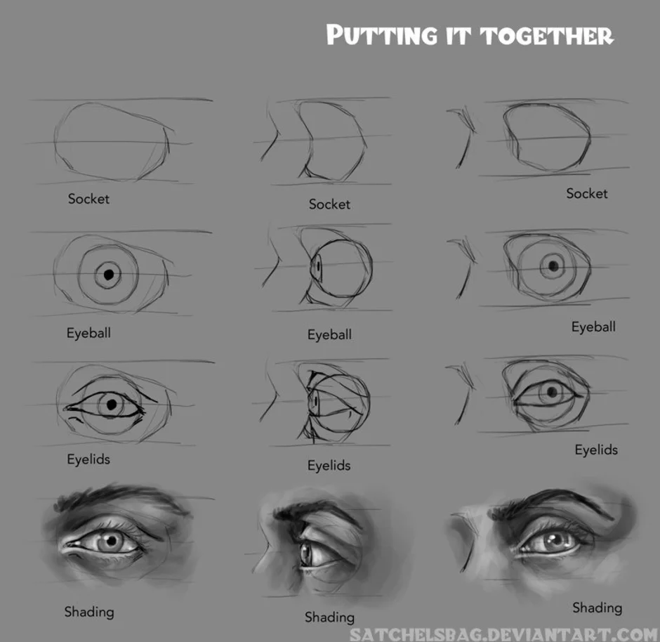 Глаз схема рисунок. Анатомия глаза человека для художников. Анатомия человеческого глаза для рисования. Построение глаз с разных ракурсов. Построение глаза человека.