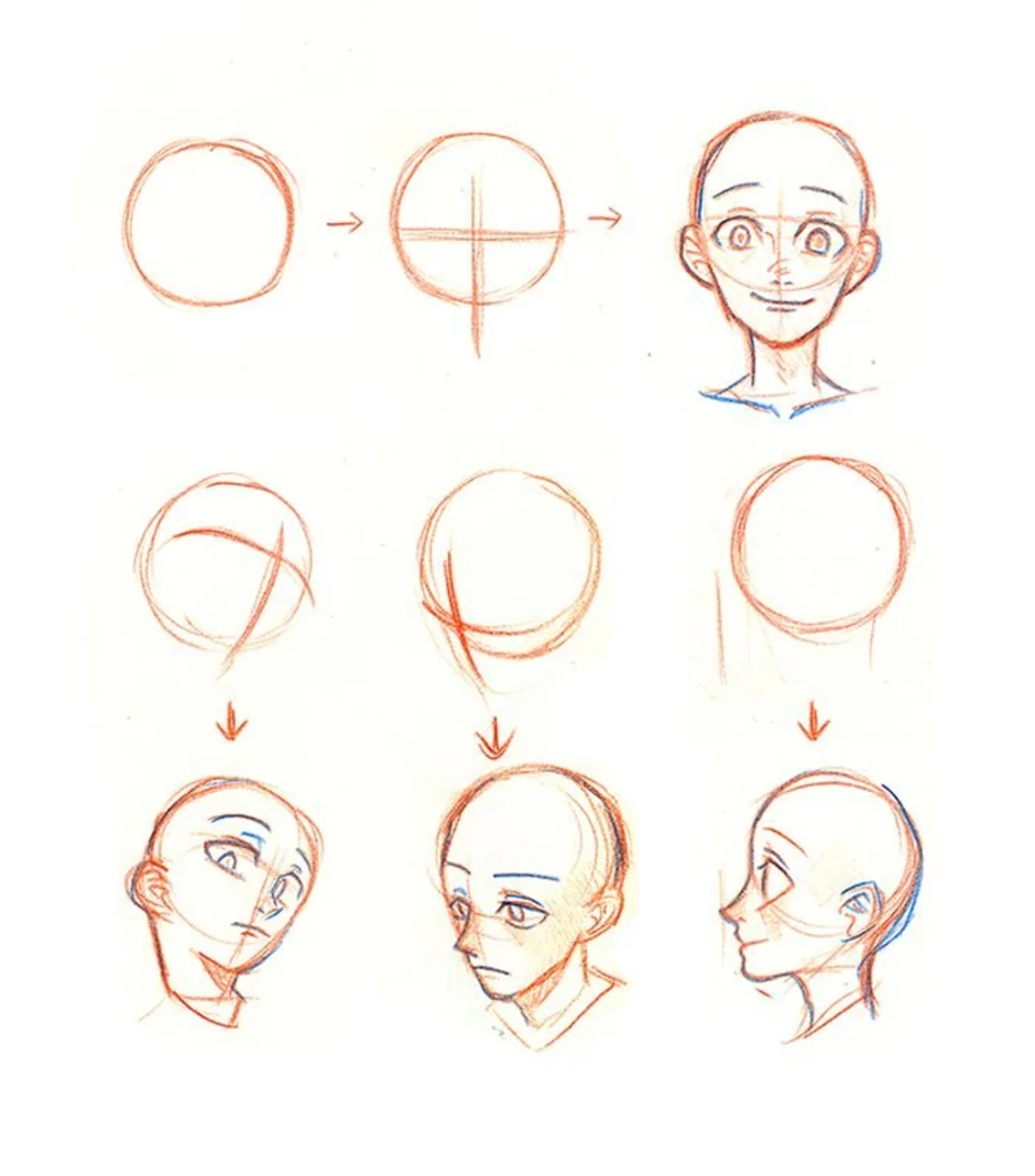 Как рисовать голову человека