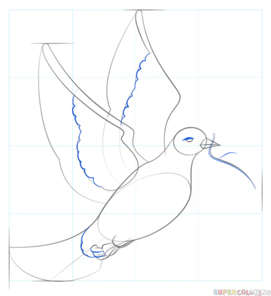 Рисунок как нарисовать голубя