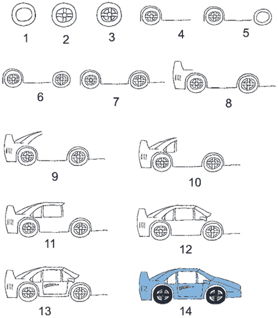 Как нарисовать спортивную машину ребенку