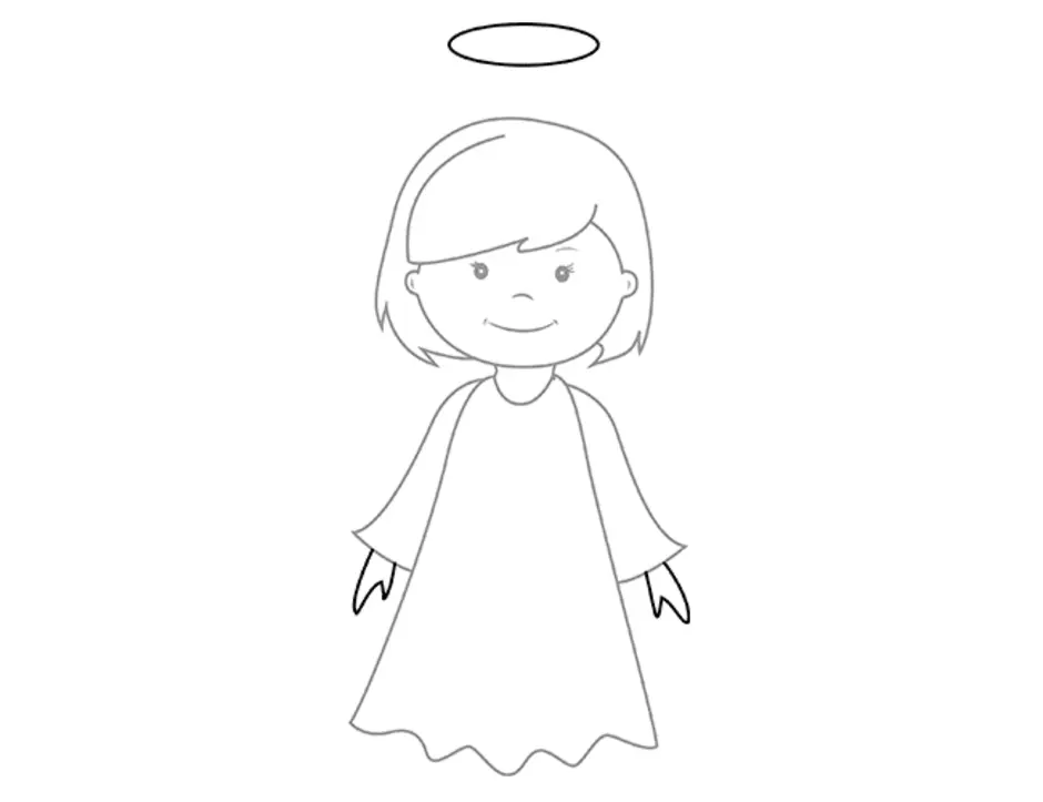 Нарисовать ангела легко детям