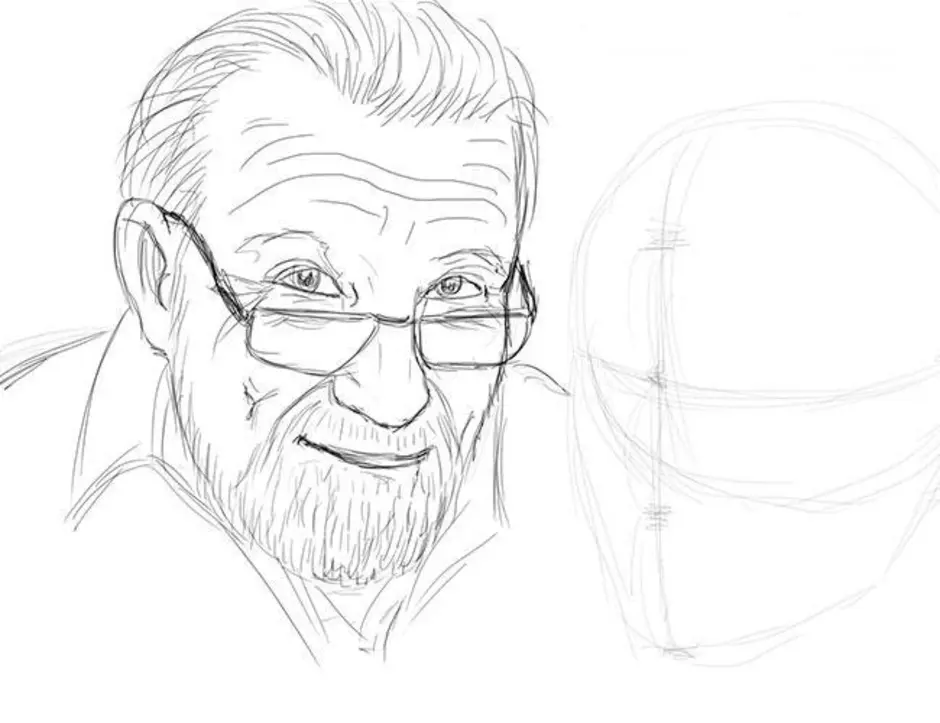 Как нарисовать красивого деда. Портрет дедушки карандашом. Бабушка и дедушка рисунок карандашом. Портрет бабушки и дедушки карандашом. Поэтапное рисование дедушки.