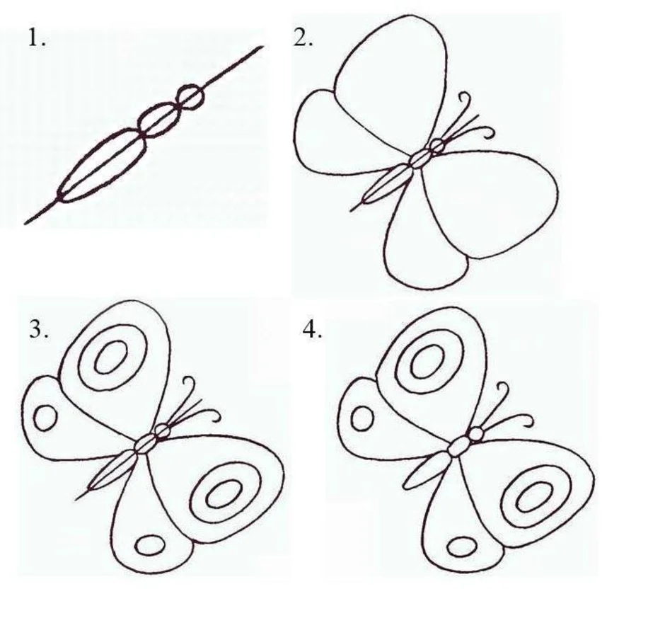 Нарисовать бабочку легко ребенку