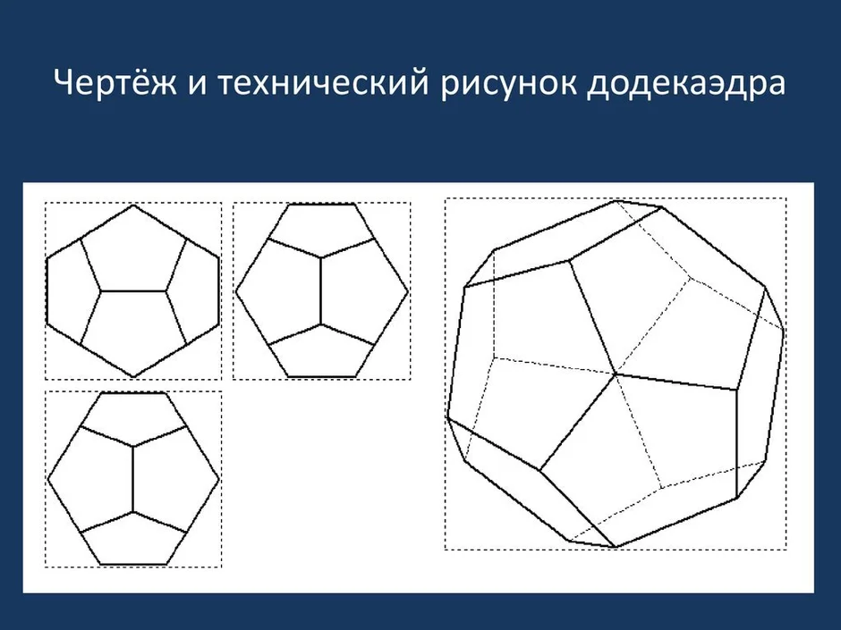 Додекаэдр по клеточкам