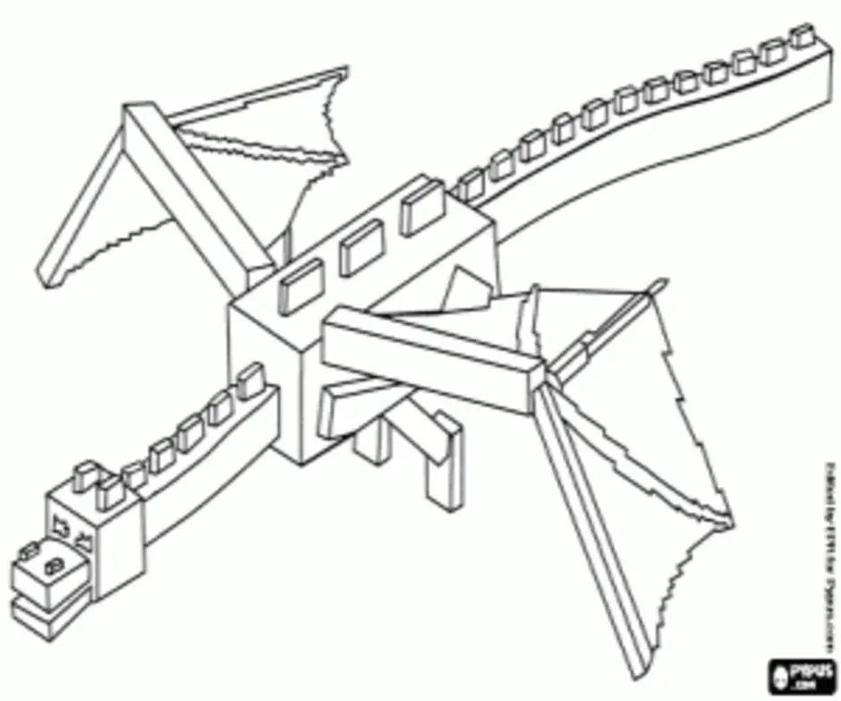 Эндер дракон из майнкрафта картинки для срисовки