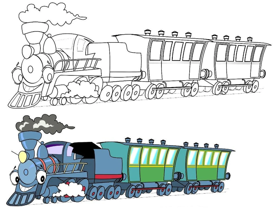 Рисунок детской железной дороги окружающий мир 1 класс карандашом поэтапно