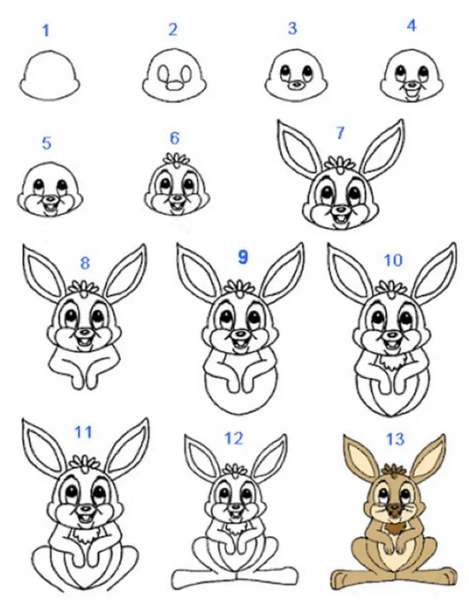 Как научиться рисовать зайчика ребенку