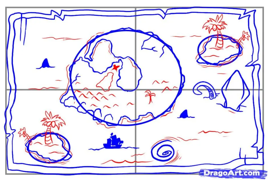Картинки карты нарисовал. Пиратская карта для детей. Карта сокровищ рисунок. Карта пиратов для детей. Пиратская карта рисунок.