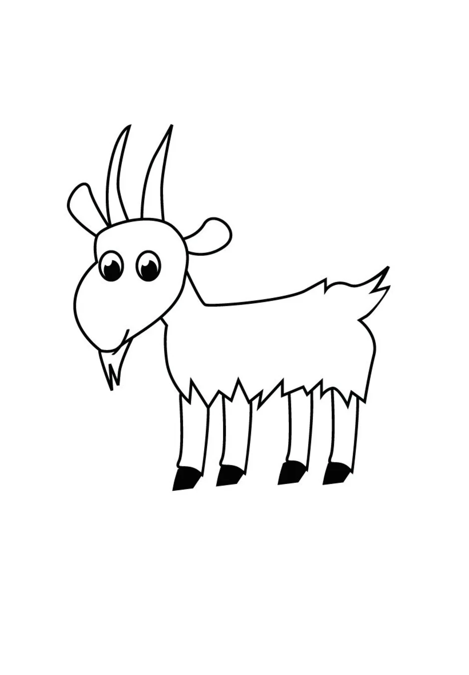 Красочные рисунки козы для детей