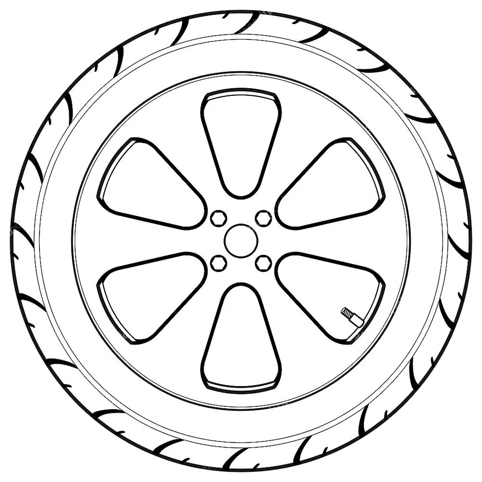 Колесо от машины картинка для детей