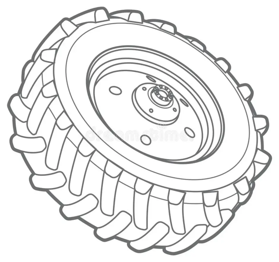 Колесо машины рисунок карандашом