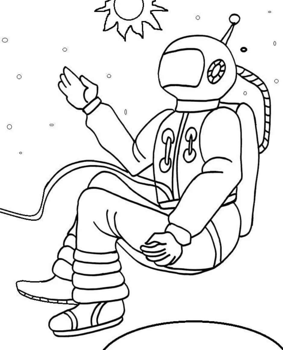 Легкий рисунок космонавта. Космонавт раскраска. Космонавт раскраска для детей. Космонавт для раскрашивания для детей. Космонавт раскраска для малышей.