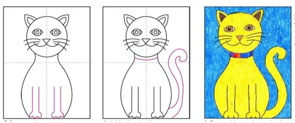 Поэтапное рисование кошки 2 класс презентация