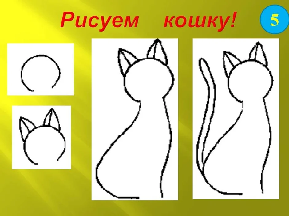 Нарисовать кота первый класс