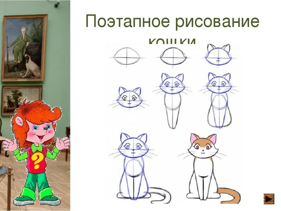 Рисуем кота 1 класс