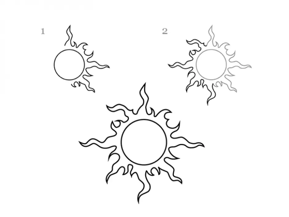 Как нарисовать солнце профессионально