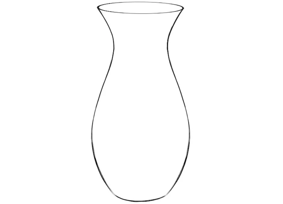 Шаблон ваза для вырезания из бумаги распечатать. Трафарет вазы для цветов. Контур вазы для цветов. Вазы для аппликации. Ваза шаблон.
