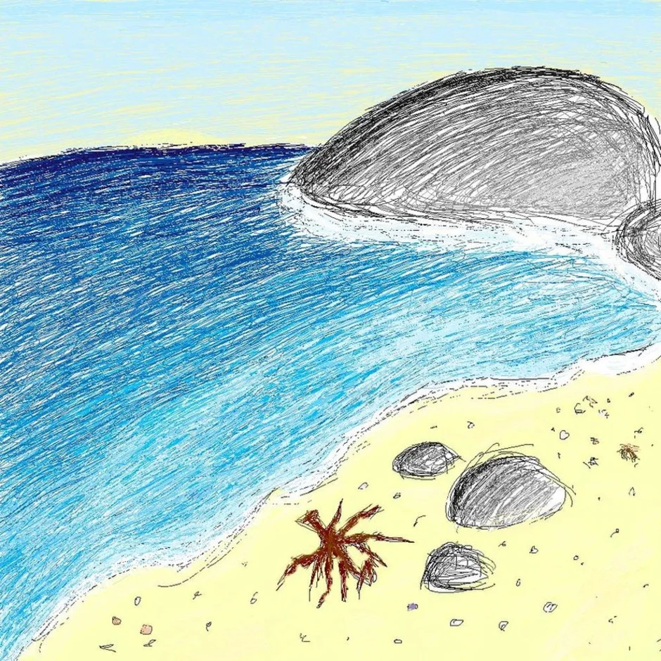 Рисунок красота моря окружающий мир 2 класс. Море рисунок. Море карандашом. Морской пейзаж цветными карандашами. Морские рисунки.