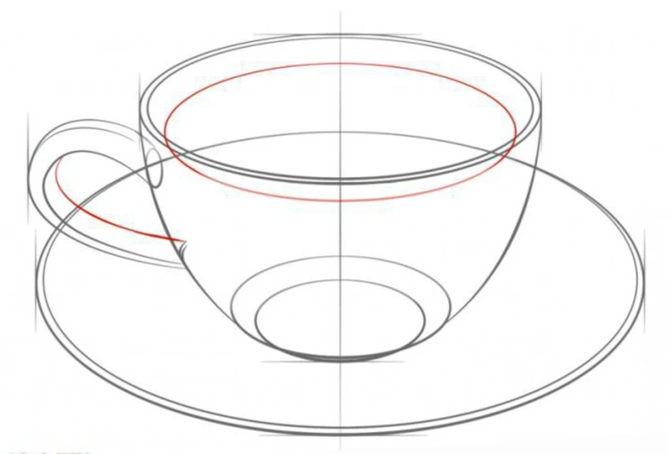 Как нарисовать чайную чашку