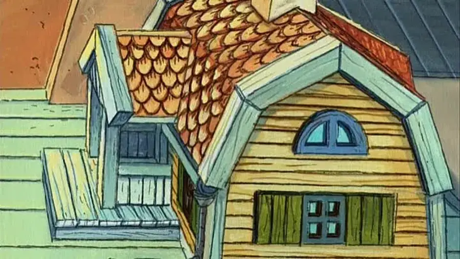 Крыша где живет карлсон. Крыша мультяшная. Домик Карлсона. Мультяшные крыши. Сказочные крыши домов.