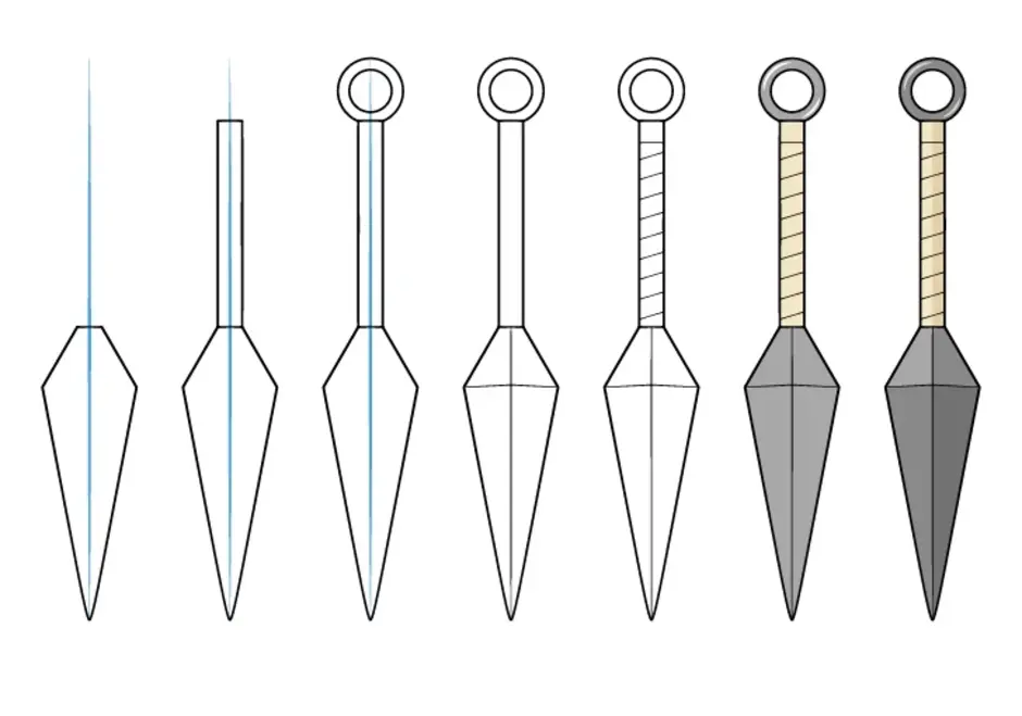 Рисунки ножа кунай