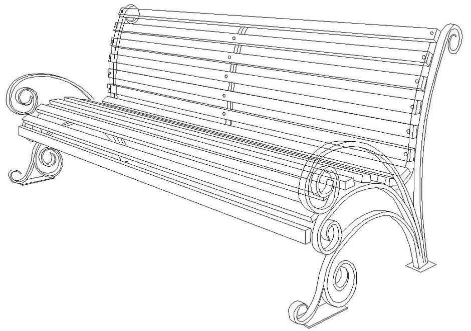 Как рисовать скамейку в парке