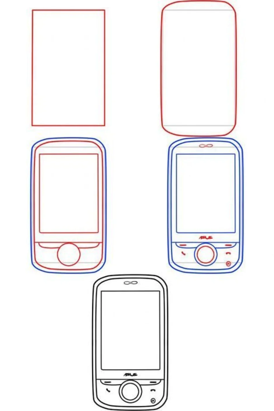 Как нарисовать телефон фото