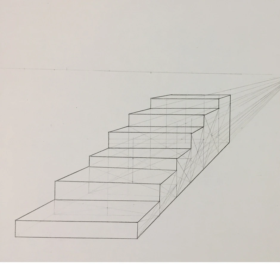 Как нарисовать 3 д лестницу